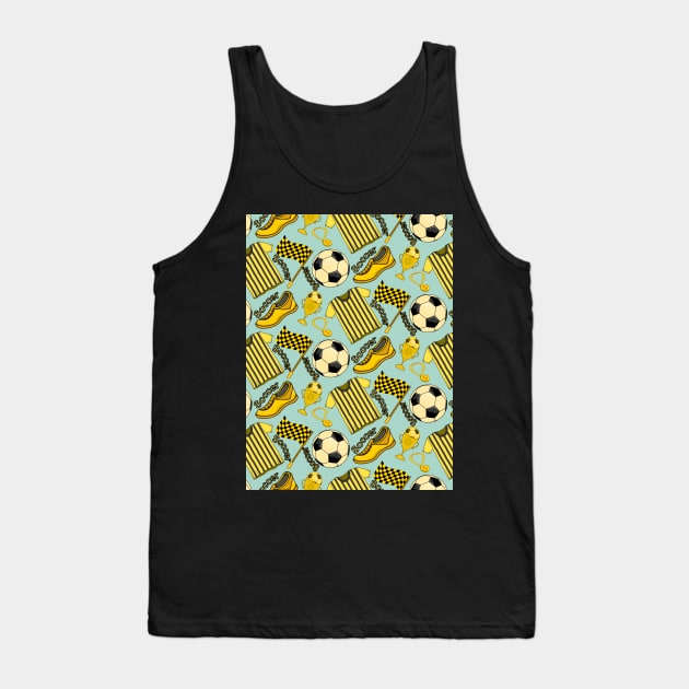 Soccer Pattern Tank Top by Designoholic